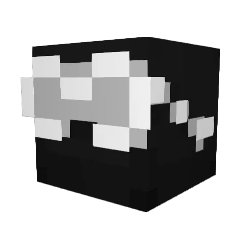 UpsideDownCube Minecraft avatar head, 3D render