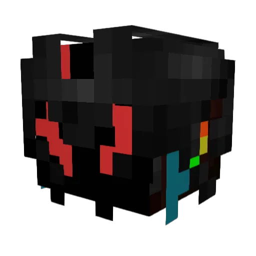 UpsideLeft Minecraft avatar head, 3D render