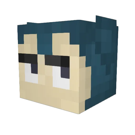 Upsoar_ Minecraft avatar head, 3D render