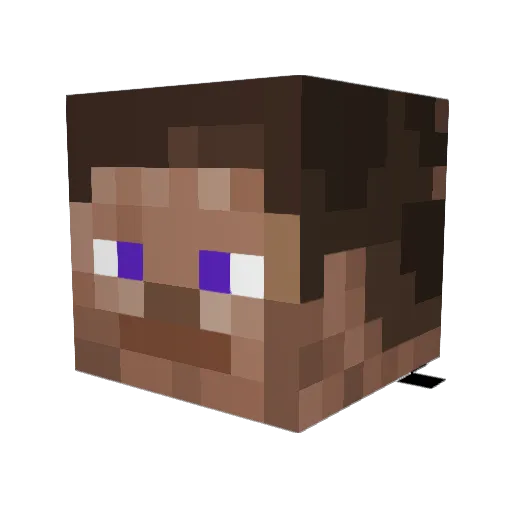UpstateBird7660 Minecraft avatar head, 3D render