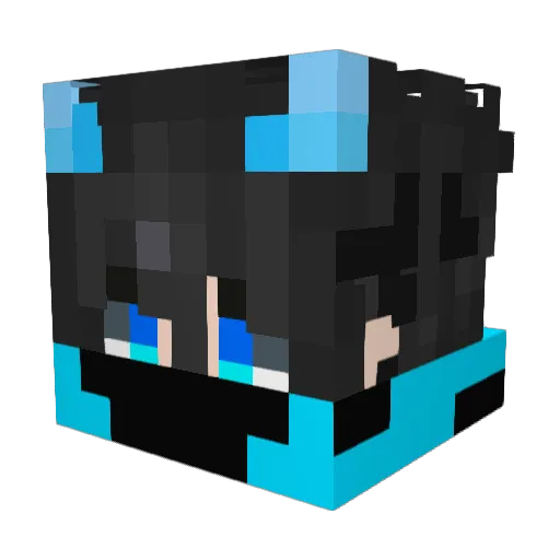 Uqevryx Minecraft avatar head, 3D render
