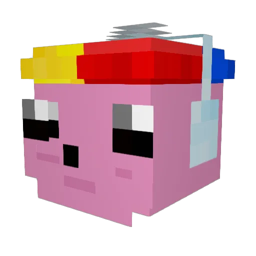 Uqouh Minecraft avatar head, 3D render