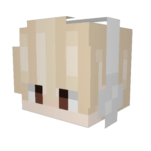 Uqraa Minecraft avatar head, 3D render