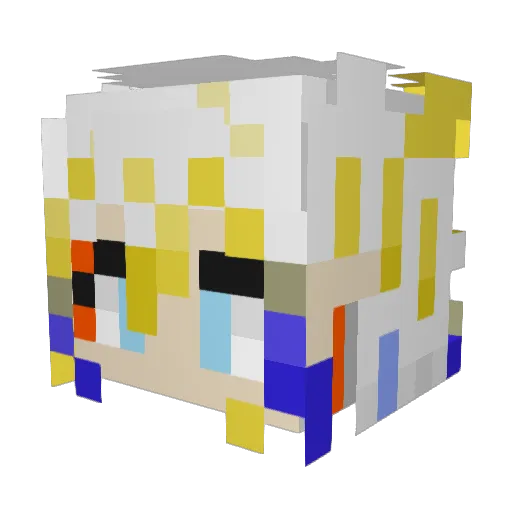 UrAverageAsian2 Minecraft avatar head, 3D render