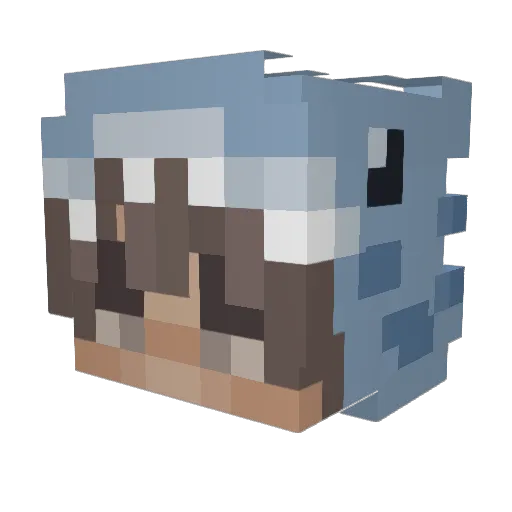 UrAvgWAFFLE Minecraft avatar head, 3D render