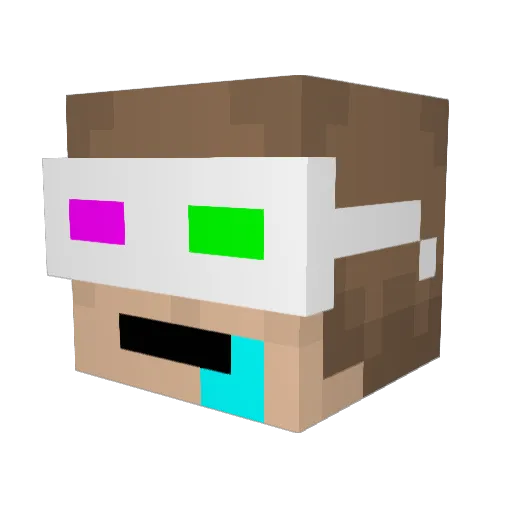 UrBanned Minecraft avatar head, 3D render