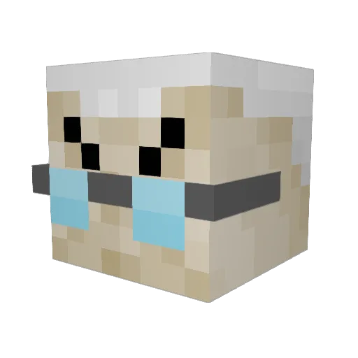UrButterss Minecraft avatar head, 3D render