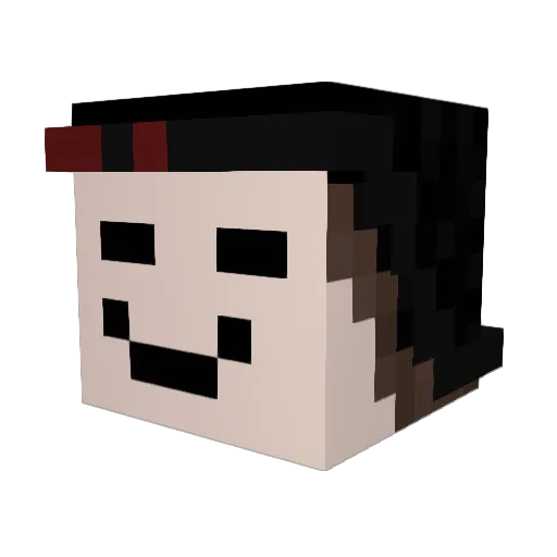 UrChip Minecraft avatar head, 3D render