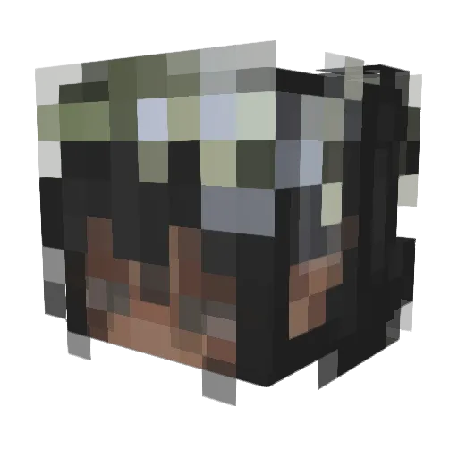 UrFaveAkira Minecraft avatar head, 3D render