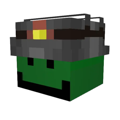 UrLoc4l Minecraft avatar head, 3D render