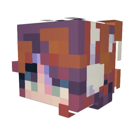 UrLocalTrashGab_ Minecraft avatar head, 3D render