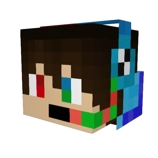 UrMQM Minecraft avatar head, 3D render