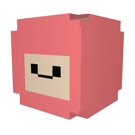 UrReallyCool Minecraft avatar head, 3D render