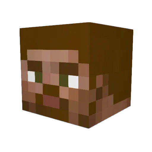 UrUdAa Minecraft avatar head, 3D render