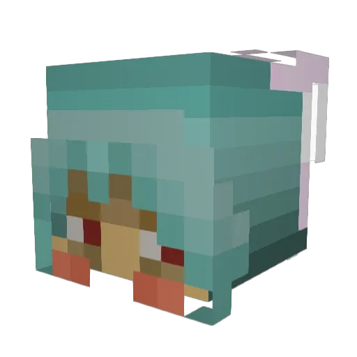 Ur_Local_Gaia Minecraft avatar head, 3D render