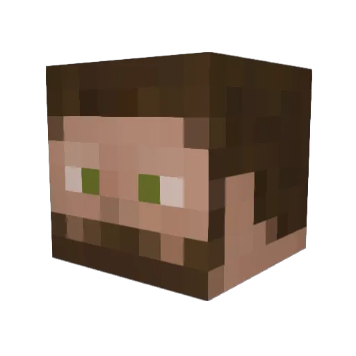 Uradamus Minecraft avatar head, 3D render