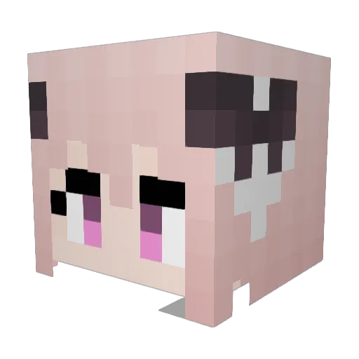 UraharaSan Minecraft avatar head, 3D render