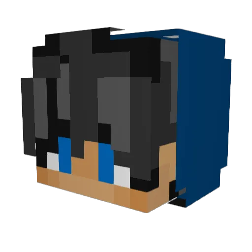 Urajak Minecraft avatar head, 3D render