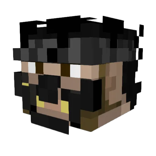 Urakio Minecraft avatar head, 3D render