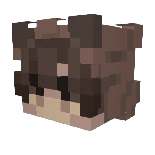 Urangutan Minecraft avatar head, 3D render