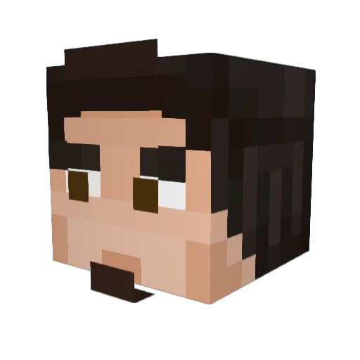 UraniumOMGA Minecraft avatar head, 3D render