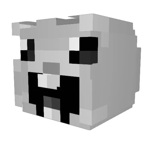 Uraniunn Minecraft avatar head, 3D render