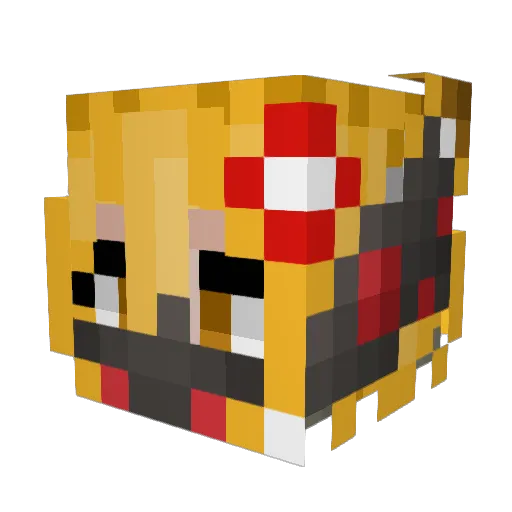 Uranos9 Minecraft avatar head, 3D render