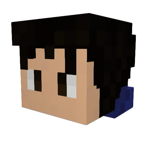 Uranxs Minecraft avatar head, 3D render