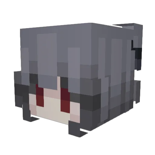 UraraShiraishii Minecraft avatar head, 3D render