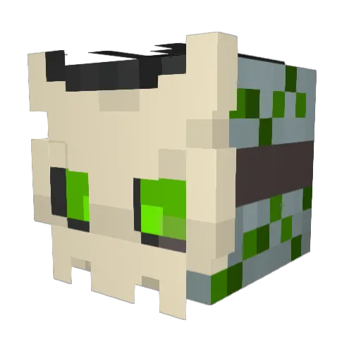 Uraviel Minecraft avatar head, 3D render