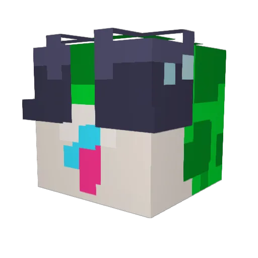 Uravithy Minecraft avatar head, 3D render