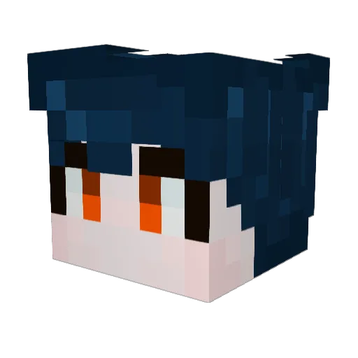 Uraxa_ Minecraft avatar head, 3D render