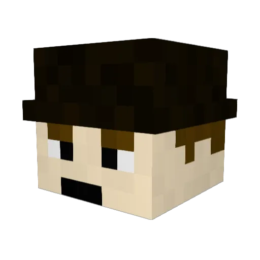 Urazark Minecraft avatar head, 3D render