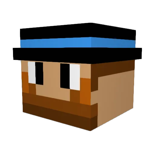 UrbanHermit Minecraft avatar head, 3D render