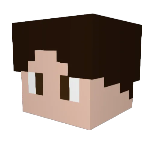 UrbanMackie Minecraft avatar head, 3D render