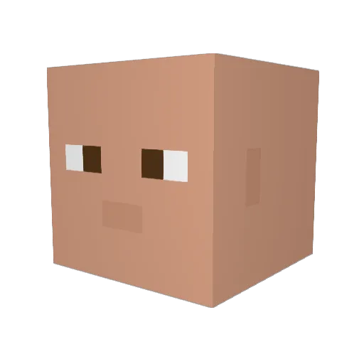 UrbanTemple Minecraft avatar head, 3D render