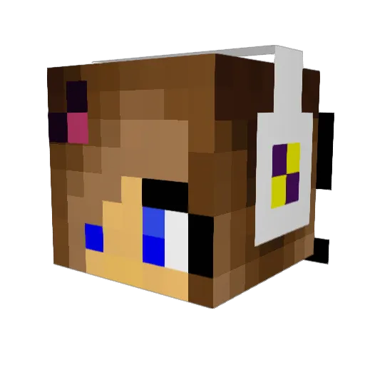 Urbans0ulja Minecraft avatar head, 3D render
