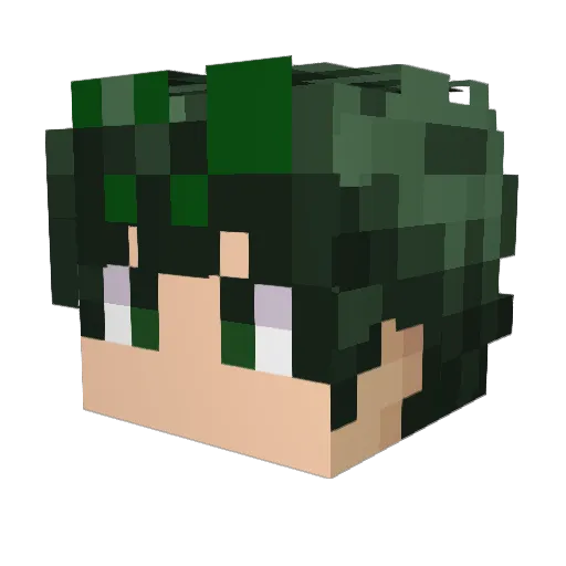 Urbanscuba Minecraft avatar head, 3D render