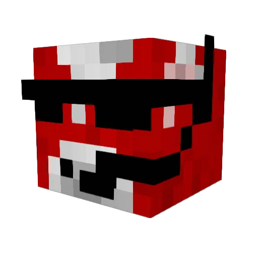 Urben_killer Minecraft avatar head, 3D render