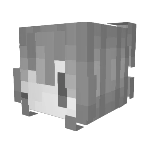 Urdel Minecraft avatar head, 3D render