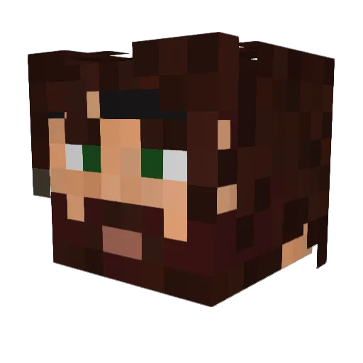 Urdhen Minecraft avatar head, 3D render