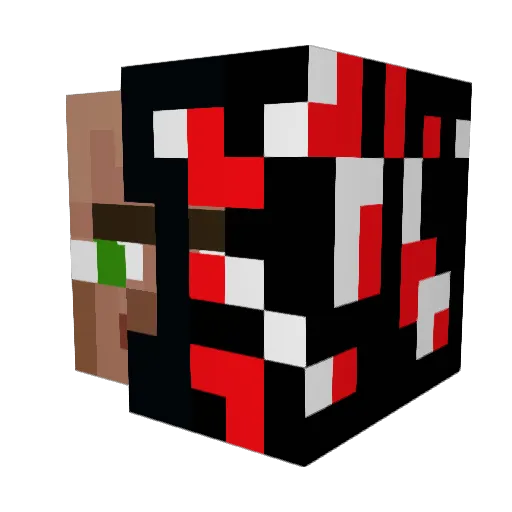 Urdownfall Minecraft avatar head, 3D render