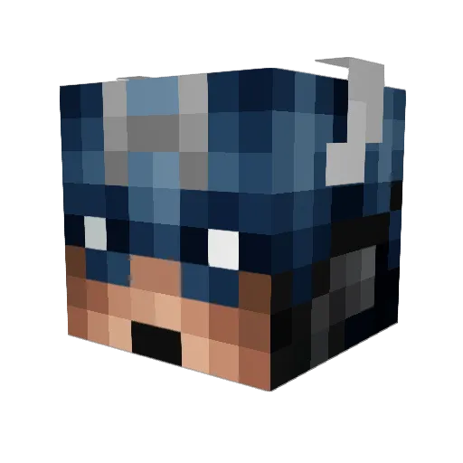 Urea Minecraft avatar head, 3D render