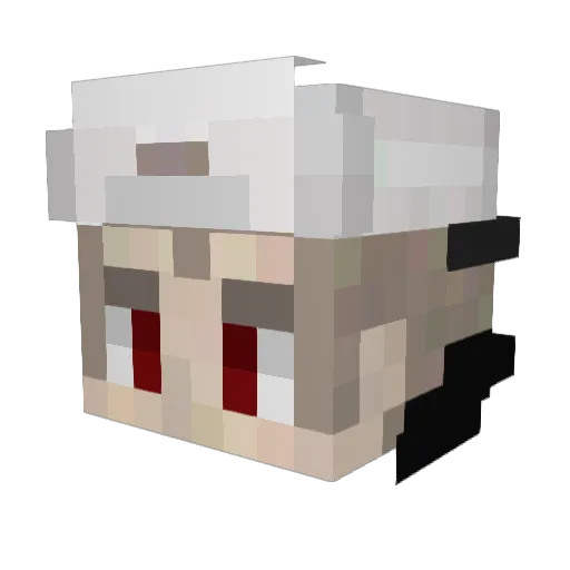 Urek Minecraft avatar head, 3D render