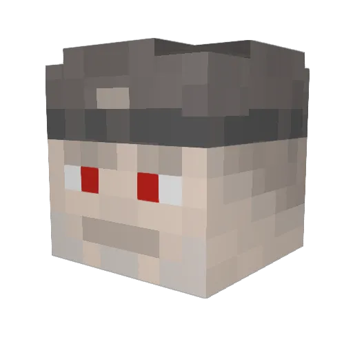 UrekMoRo Minecraft avatar head, 3D render