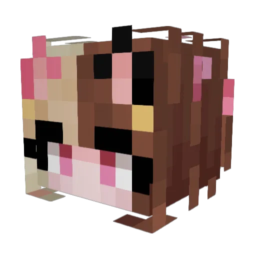 Ureqse Minecraft avatar head, 3D render