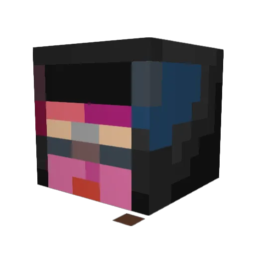 UrethraPranklin Minecraft avatar head, 3D render