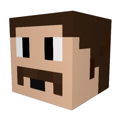 Urfakaye Minecraft avatar head, 3D render