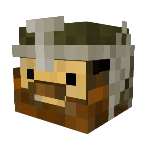 Urgk Minecraft avatar head, 3D render