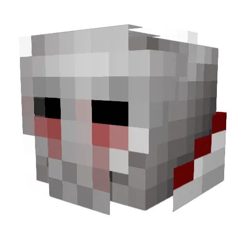 Urgolak Minecraft avatar head, 3D render